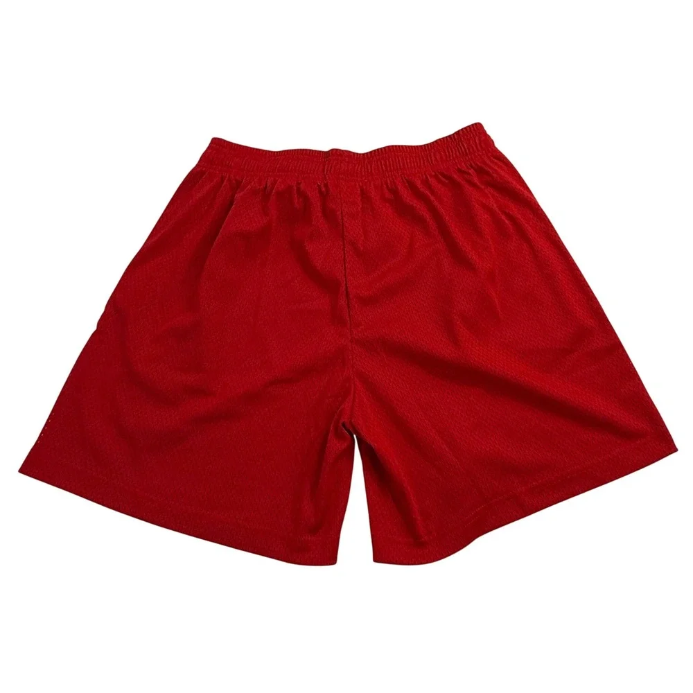 Eric Emanuel Basic Mesh Shorts Red White EE Logo Mens Large Made in NY